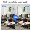 Home Security Camera 1080P Indoor WiFi Camera Baby Monitor Cute Robot Shape with Motion Detection IR Night Vision APP Control-Black