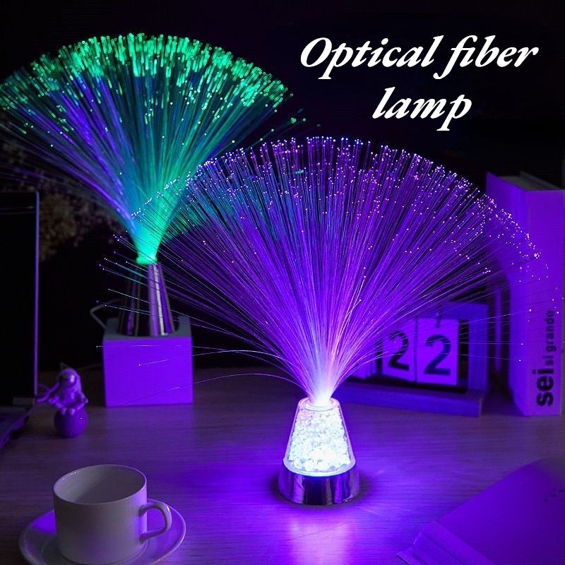 Colorful Fiber Optic Lamp LED Starlight Atmosphere Light Color Changing Crystal Night Light Wedding Party Christmas Decor Lamp