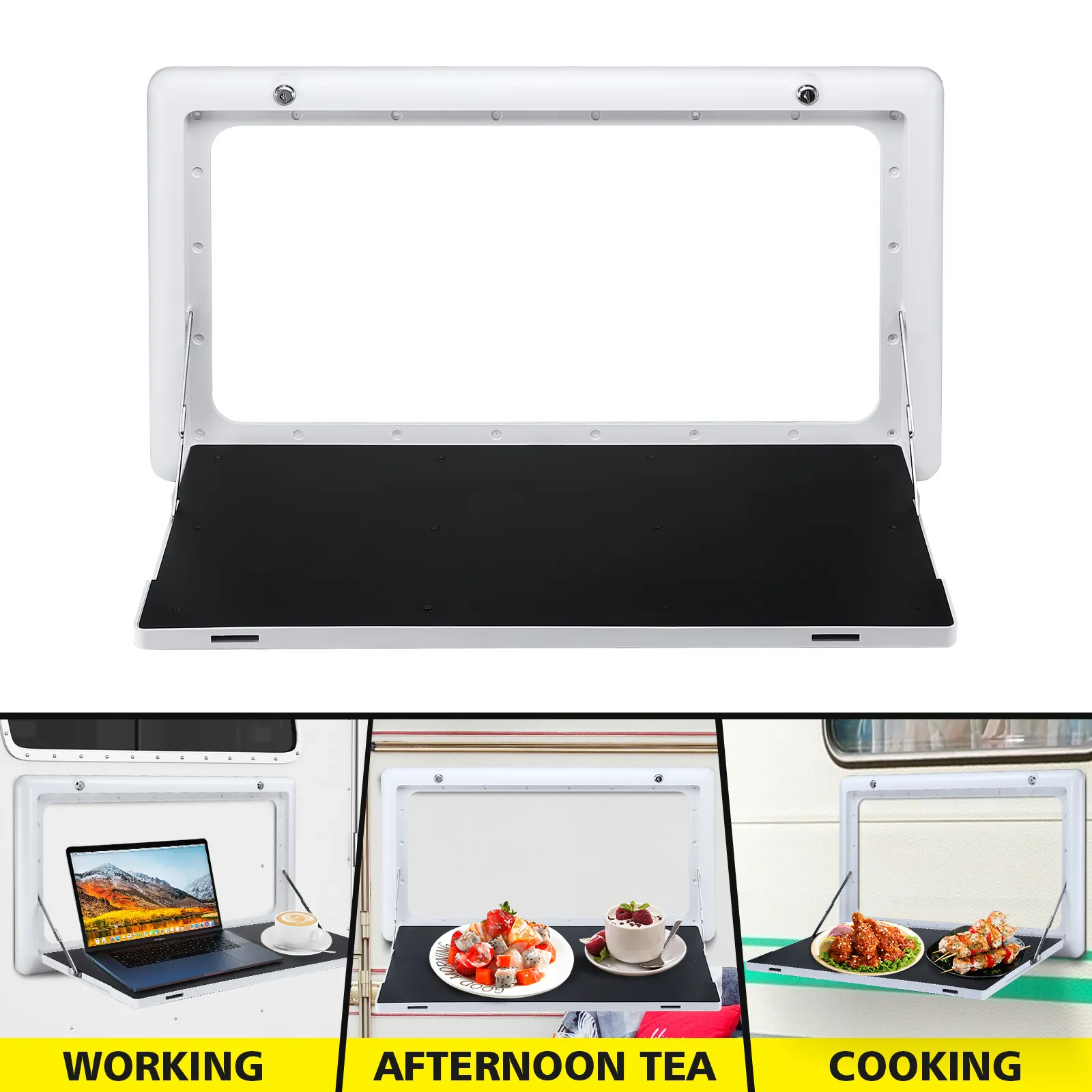 RV Wall Camper Table Folding Picnic Caravan Camping Exterior Mount