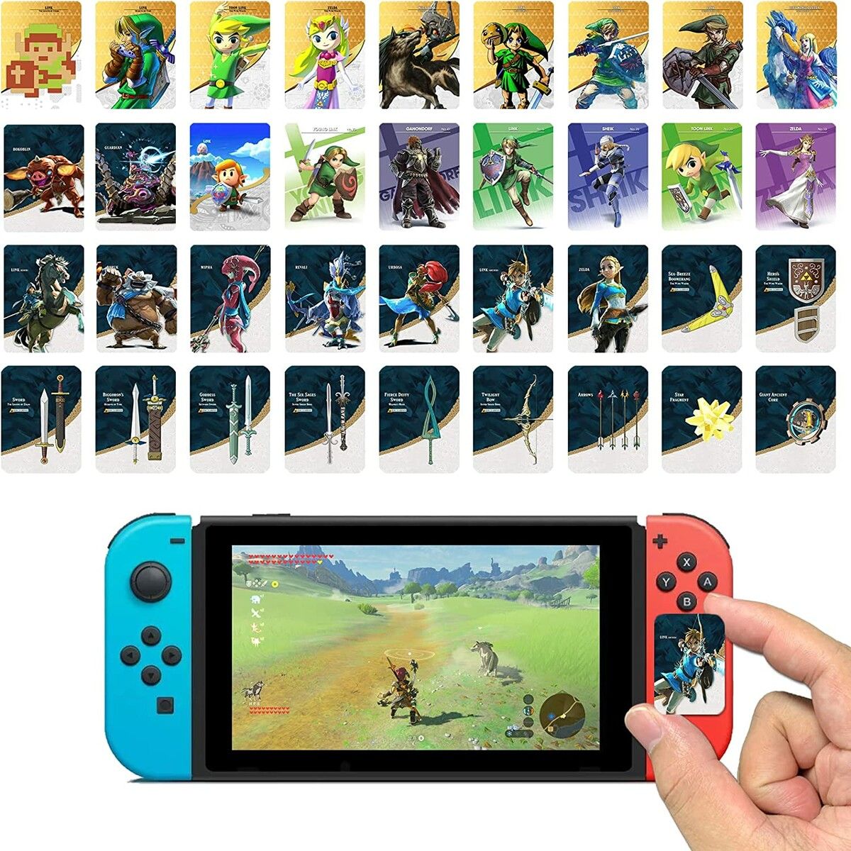 NFC Cards 36 Pcs Tiny Size for TLOZ BOTW TOTK Compatible Switch Wii U Gaming Accessories Collectible Enhancements Portable Fun Add Ons