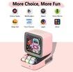 Divoom Ditoo Retro Pixel Art Game Bluetooth Speaker with 16X16 LED App Controlled Front Screen (Pink)