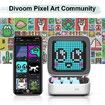 Divoom Ditoo Retro Pixel Art Game Bluetooth Speaker with 16X16 LED App Controlled Front Screen (White)