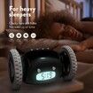 Run-Away Alarm Clock on Wheels (Authentic)Extra Loud for Heavy Sleeper Funny Rolling Jumping (Black)