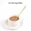 4 PCS 6.7 Inches Coffee Spoons,Stirring Spoons,Tea Spoons Long Handle,Gold Teaspoons,Gold Spoons,Ice Tea Spoons,Long Spoons for Stirring,Gold Espresso Spoons Stainless Steel