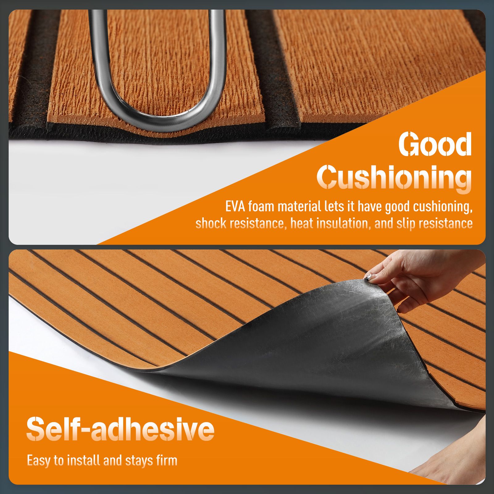 Teak Boat Flooring Marine Carpet EVA Foam Decking Sheet Matting Non