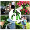 50ft Expandable Garden Hose with 10 Functions Nozzle and 3-Layers Latex Water Hose Leakproof Retractable Garden hose with Solid Fittings (Green)