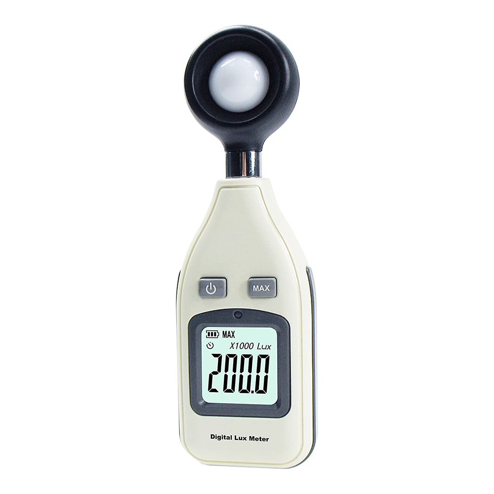 Digital Lux Meter, Light Meter Digital Illuminance Meter Range up to 200,000 Lux Luxmeter