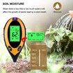 4 in 1 Soil Tester, Portable PH Soil Moisture Meter, Soil CE Meter