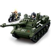 Military Vehicle Building Kit Army Building Blocks Set With 2 Soldier Figures STEM Construction Toy For Kids