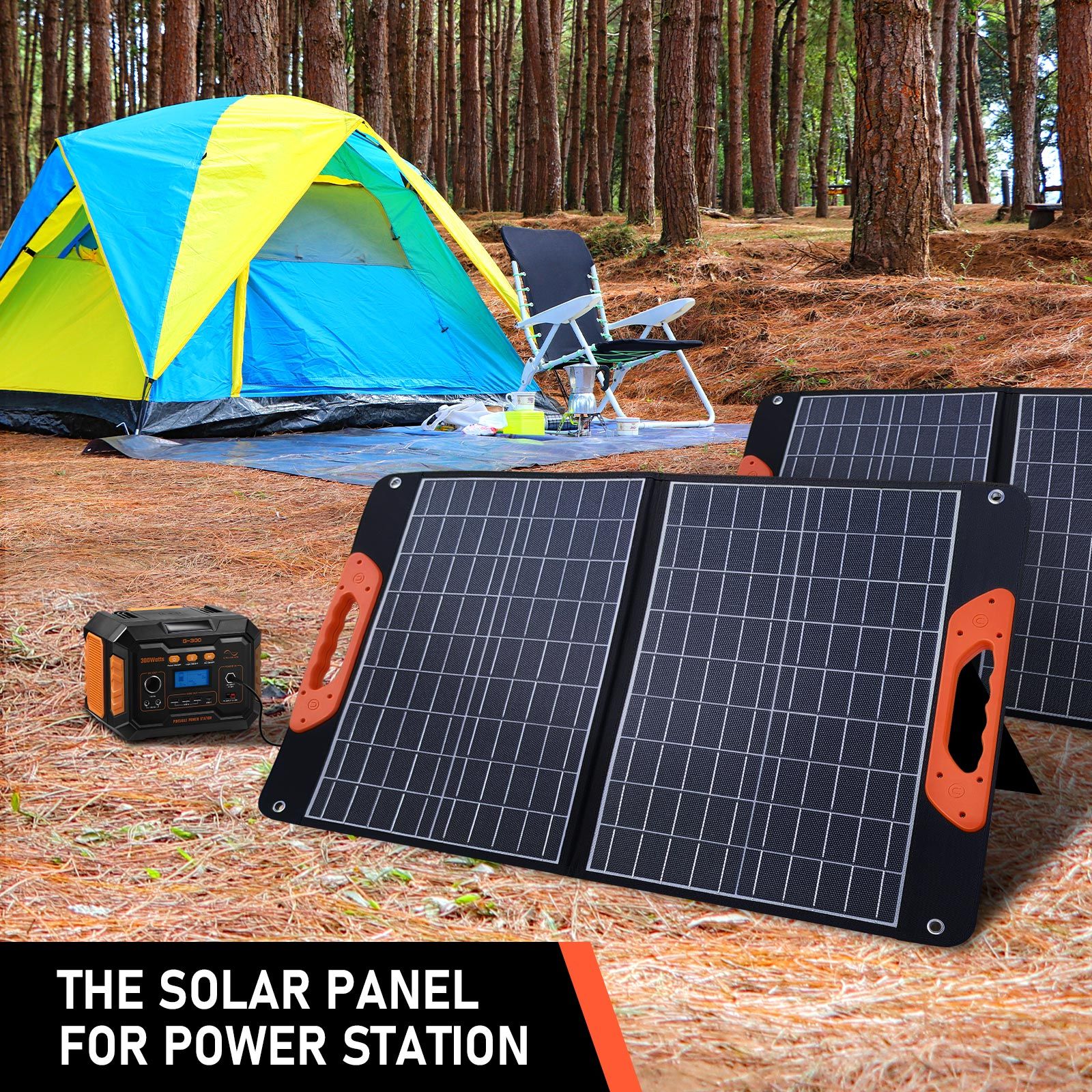 Portable Solar Panel Off Grid Charger Camping System Folding for
