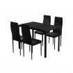 Artiss Dining Chairs and Table Dining Set 4 Chair Set Of 5 Black