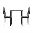 Artiss Dining Chairs and Table Dining Set 4 Chair Set Of 5 Black