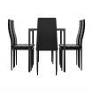 Artiss Dining Chairs and Table Dining Set 6 Chair Set Of 7 Black