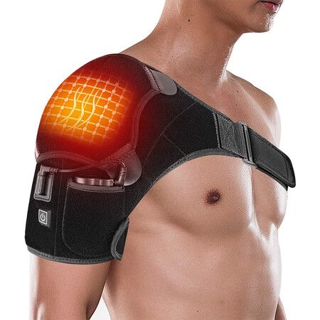Portable Electric 3 Heating Settings Infrared Pad Strap with Hot Cold Therapy for Rotator Cuff Frozen Shoulder Muscle Pain Relief