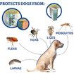 Flea and Tick Prevention for Dogs Large Medium with Adjustable Design Collars 70CM 1Pack