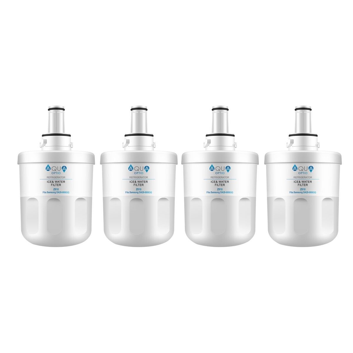 Aqua Optio Replacement Refrigerator Water Filter for Samsung DA29-00003B DA2900003G Water Filter, HAFCU1 Replacement, 4-Pack