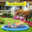 Dog Splash Pad, 170cm Anti-Slip Dog Pool Splash Pad for Dogs Kids Water Toys