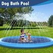 Dog Splash Pad, 170cm Anti-Slip Dog Pool Splash Pad for Dogs Kids Water Toys