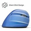 Wireless Ergonomic Mouse Rechargeable Small Silent Vertical Mouse with BT 4.0 for Laptop PC Computer Notebook(Blue)