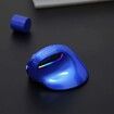 Wireless Ergonomic Mouse Rechargeable Small Silent Vertical Mouse with BT 4.0 for Laptop PC Computer Notebook(Blue)