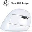 Wireless Ergonomic Mouse Rechargeable Small Silent Vertical Mouse with BT 4.0 for Laptop PC Computer Notebook(White)