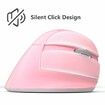 Wireless Ergonomic Mouse Rechargeable Small Silent Vertical Mouse with BT 4.0 for Laptop PC Computer Notebook(Pink)