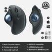 Wireless Trackball Mouse Easy thumb for Windows PC Mac with Bluetooth USB Capabilities-Black