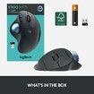 Wireless Trackball Mouse Easy thumb for Windows PC Mac with Bluetooth USB Capabilities-Black