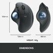 Wireless Trackball Mouse Easy thumb for Windows PC Mac with Bluetooth USB Capabilities-Black