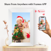 10.1 Inch WiFi Digital Picture Frame,IPS Touch Screen Smart Cloud Photo Frame with 16GB Storage,Easy Setup to Share Photos or Videos via Frameo APP,Auto-Rotate,Wall Mountable (White)