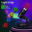 Gaming Microphone with RGB Light Modes, Crusader