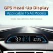 Digital GPS Speedometer Universal Heads Up Display for Car 5.5 inch Large LCD Display HUD with MPH Speed Fatigued Driving Alert Overspeed Alarm Trip Meter for All Vehicle