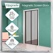 120x220cm Fiberglass Mesh Magnetic Door Screen – Self-Closing Door Net Screen with Magnet Closures Fireproof