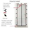 100x210cm Magnetic Screen Curtain Door Hook&Loop Pet Screen Door Fit Door Size Keep Bugs Out Black