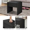 Modern Dressing Table Makeup Desk Vanity Table Stool Set with LED Lights Mirror Drawers-Black