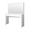 White Dressing Table Vanity Makeup Bedroom with Big Mirror Dresser Modern Wooden Furniture Drawers Storage 