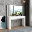 White Dressing Table Vanity Makeup Bedroom with Big Mirror Dresser Modern Wooden Furniture Drawers Storage 