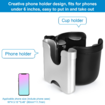 Stroller Cup Holder with Phone Holder,Bike Cup Holder,2-in-1 Universal Cup Phone Holder for Stroller,Bike,Wheelchair,Walker,Scooter (Silver)