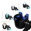 Stroller Cup Holder with Phone Holder,Bike Cup Holder,2-in-1 Universal Cup Phone Holder for Stroller,Bike,Wheelchair,Walker,Scooter (Blue)