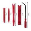 Auto Trim Removal Tool Kit,Interior Door Panel Clip Fastener Removal Set for Vehicle Dash Radio Audio Installer,5 pcs (Red)