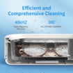 Ultrasonic Jewelry Cleaner,Portable 48KHz Ultrasonic Cleaner with 4 Modes for Eye Glasses,Watch Strap,Earrings,Ring,Necklaces,Razors(400ml)