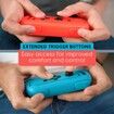 Grips for Nintendo Switch Joycon Controller 2 Pack - Game Accessories Joy-Con Handheld Joystick- Blue/Red Combo