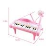 Mini Piano Toy Keyboard for Kids Birthday Gift Age 1+ Pink 24 Keys Toddler Piano Music Toy Instruments with Microphone-Pink