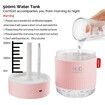 Portable Mini Humidifier,500ml Small Cool Mist Humidifier,USB Personal Desktop Humidifier,Auto Shut-Off,2 Mist Modes,Super Quiet (Pink)