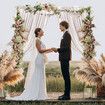 Wedding Backdrop Stand DIY Background Photo Party Balloon Photography Frame Decoration Holder Galvanised Steel 3x3m White