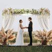 Wedding Backdrop Stand Party Photo Balloon Photography Frame Background Holder Decoration Galvanised Steel 3x6m White