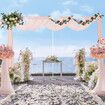 Wedding Backdrop Stand Party Photo Balloon Photography Frame Background Holder Decoration Galvanised Steel 3x6m White