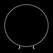 Round Backdrop Stand Arch Hoop Party Wedding Photo Metal Frame Circle Balloon Decoration Flower Holder 2M White