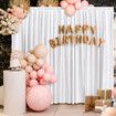 White Backdrop Curtain Silk Background Drape Wedding Party Birthday Decoration Stage Photography with Rod Pocket 3x3m