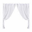 White Backdrop Curtain Silk Background Drape Wedding Party Birthday Decoration Stage Photography with Rod Pocket 3x3m